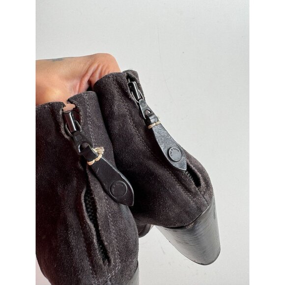 RAG & BONE Newbury Black Suede Leather Block Heel Ankle Boots, Size 37.5 - Picture 9 of 16